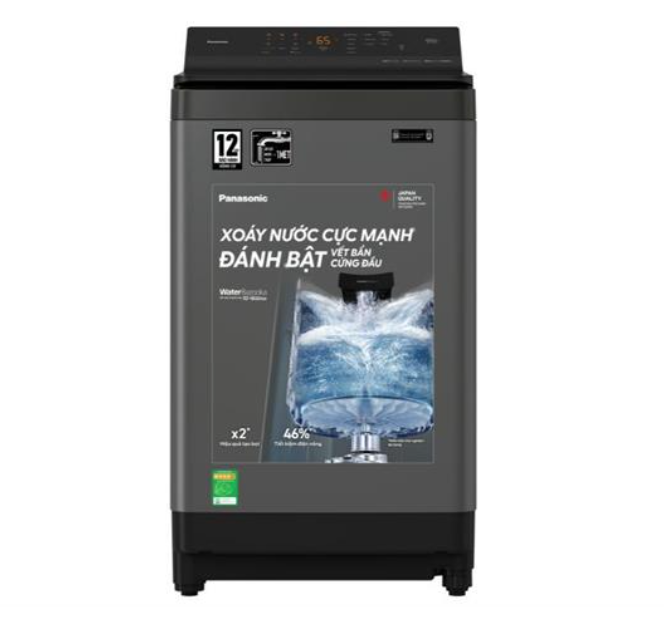 Máy giặt Panasonic 10kg NA-FJ100X1DV (cửa trên - màu ghi)